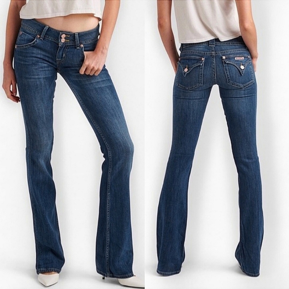 Hudson Signature Bootcut Jeans Womens Size 29 Blue Low Rise Flap Pockets
